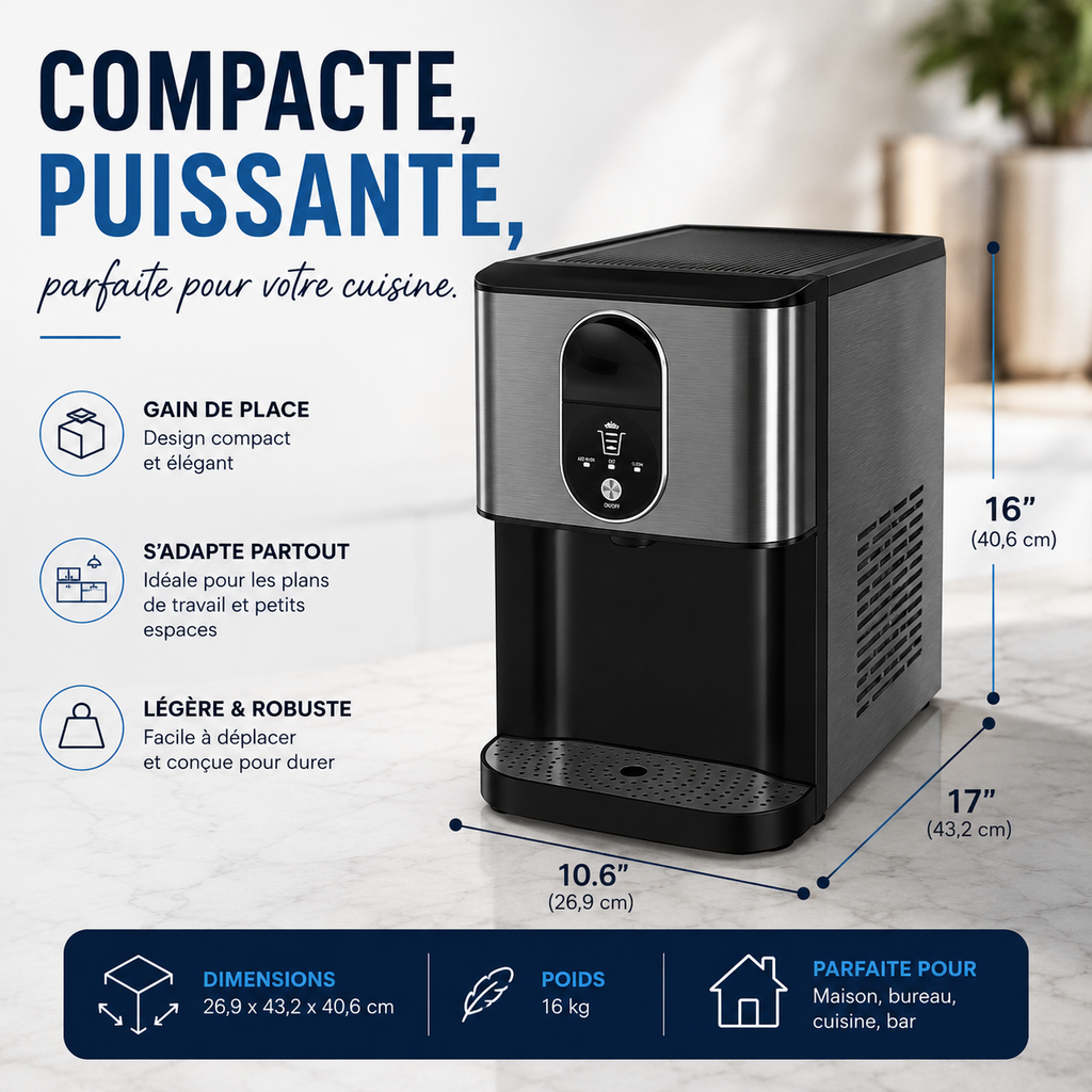 ❄️ NUGGET ICE™ La Machine à Glaçons Premium