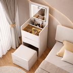 ✨ Prix Direct Usine – Coiffeuse de Luxe 2-en-1 avec Rangement Intelligent