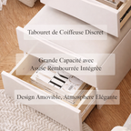 ✨ Prix Direct Usine – Coiffeuse de Luxe 2-en-1 avec Rangement Intelligent