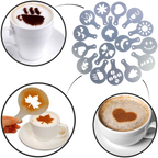 Pochoirs à café (16 pièces)