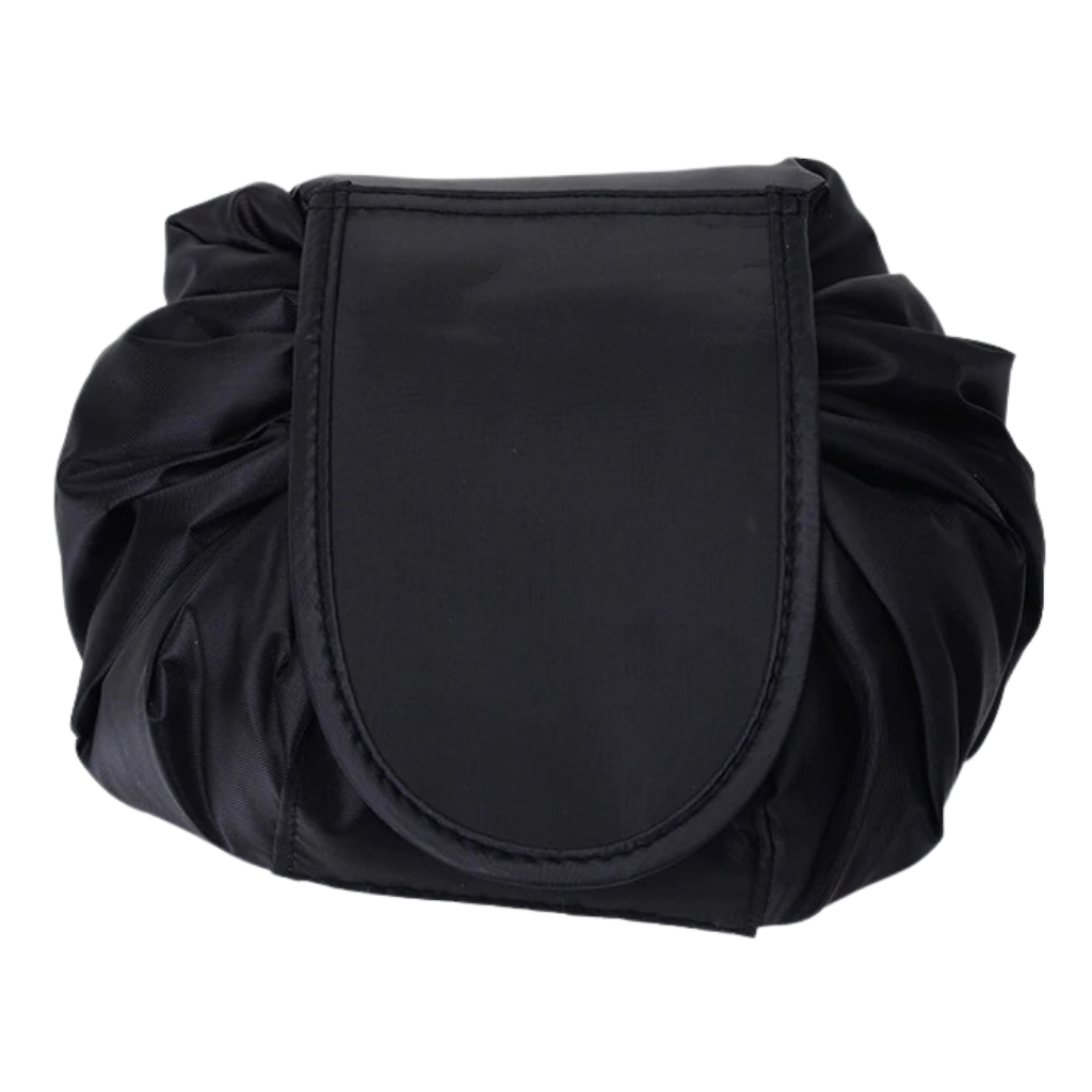 Pochette à maquillage pliable avec cordon de serrage