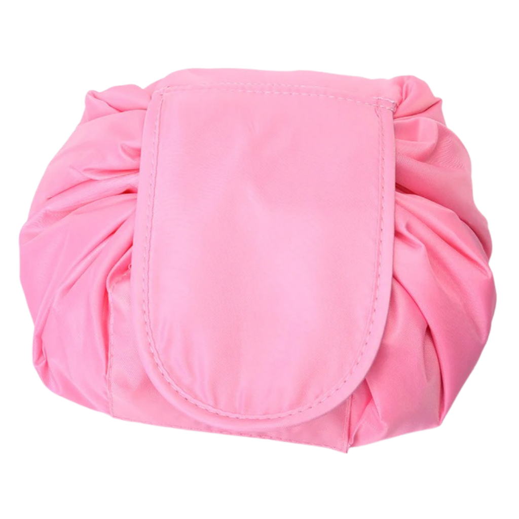 Pochette à maquillage pliable avec cordon de serrage