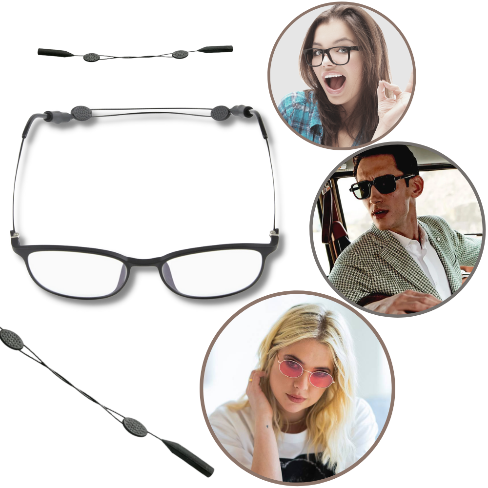 Cordon de cou réglable pour lunettes