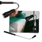 Lampe de poche à LED magnétique et télescopique