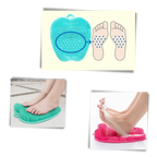 Tapis de douche nettoyant et exfoliant pour le massage des pieds