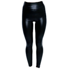 Pantalon en cuir artificiel à taille haute