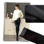 Pantalon en cuir artificiel à taille haute