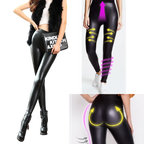 Pantalon en cuir artificiel à taille haute