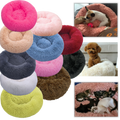 Lit en peluche en forme de donut pour animaux de compagnie