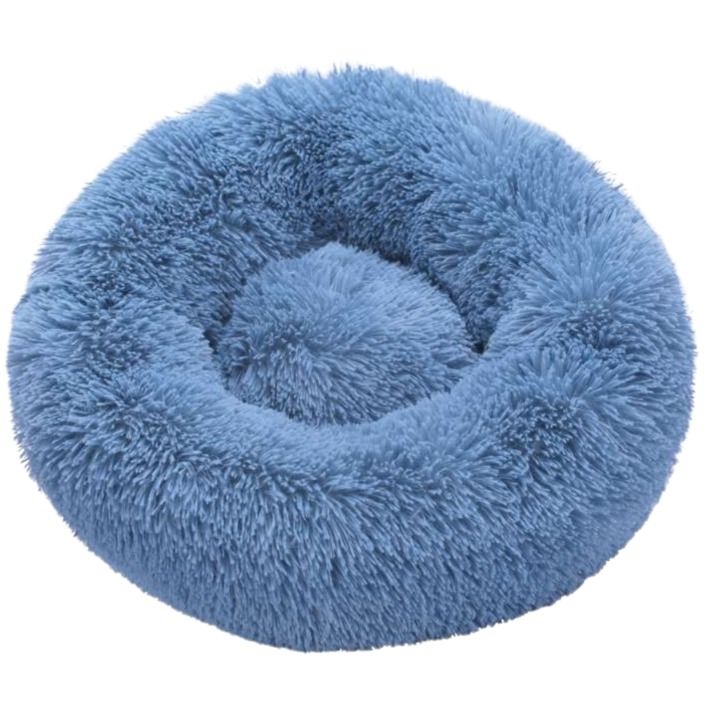 Lit en peluche en forme de donut pour animaux de compagnie