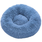 Lit en peluche en forme de donut pour animaux de compagnie