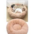 Lit en peluche en forme de donut pour animaux de compagnie