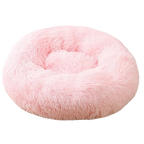 Lit en peluche en forme de donut pour animaux de compagnie