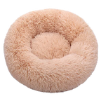 Lit en peluche en forme de donut pour animaux de compagnie