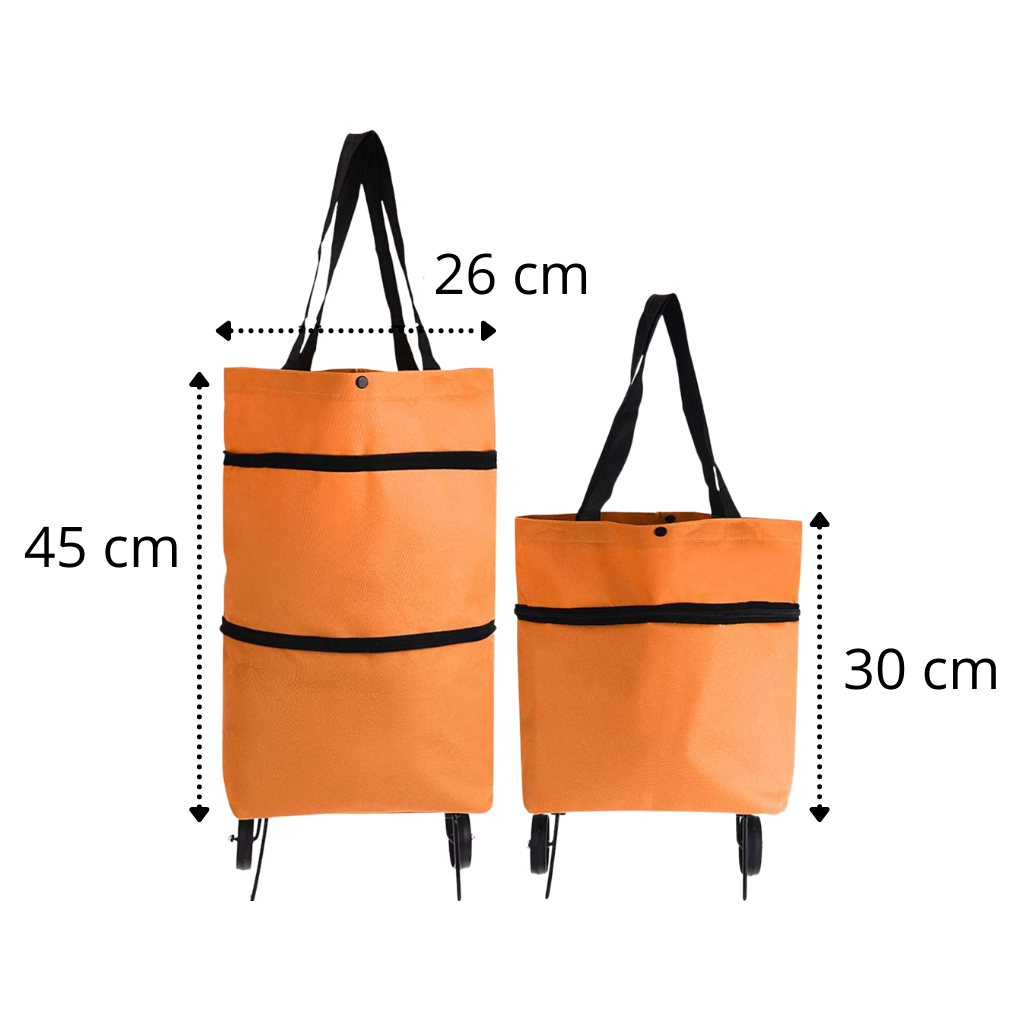 Sac de commission à roulettes pliable 30L