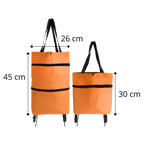 Sac de commission à roulettes pliable 30L