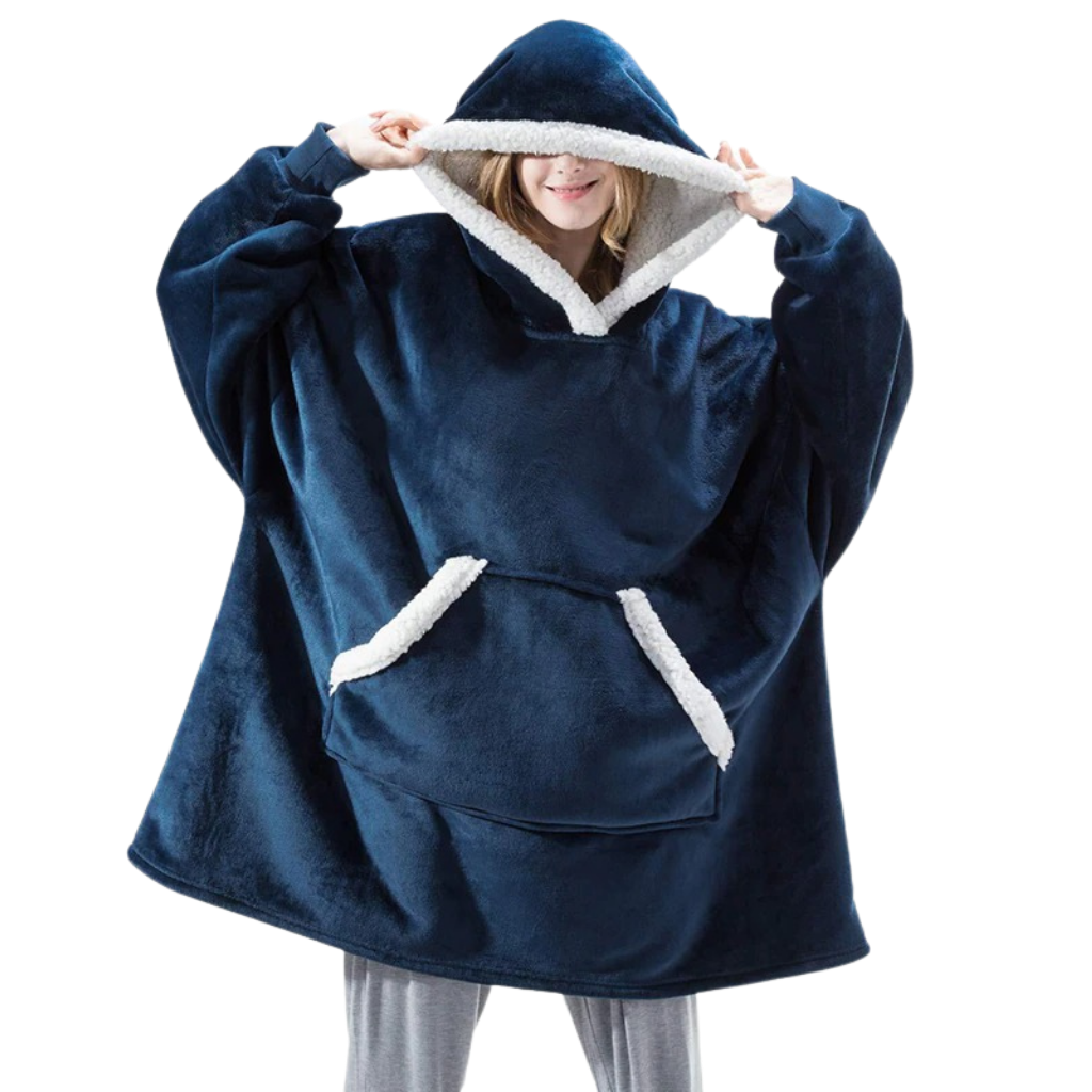 Pull couverture géant à capuche