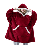 Pull couverture géant à capuche
