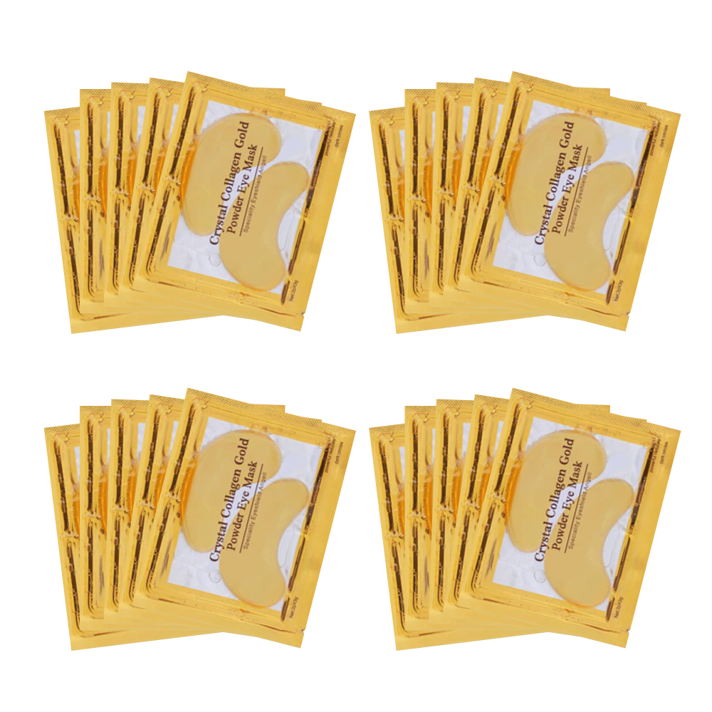 Masque de soin pour les yeux. Solution de collagène à base d'or 24 carats (20 paires de patchs)
