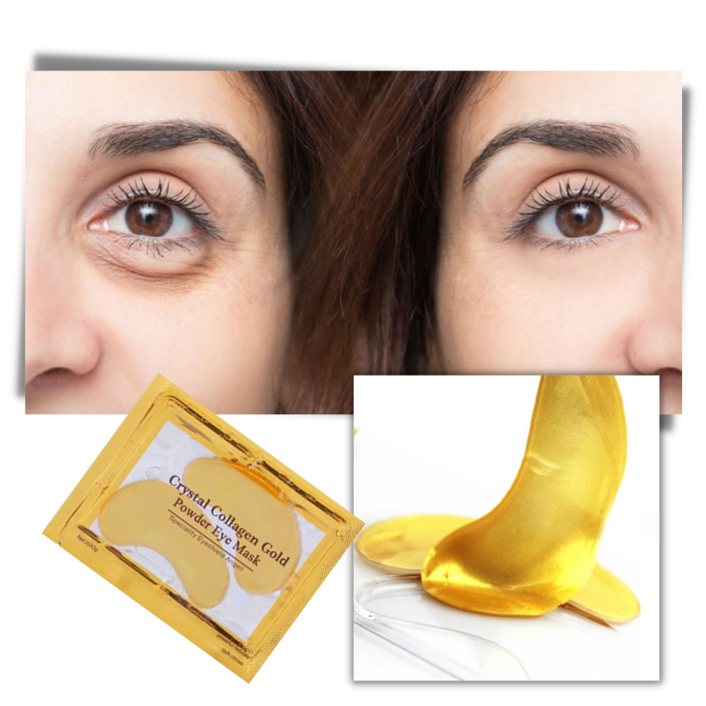 Masque de soin pour les yeux. Solution de collagène à base d'or 24 carats (20 paires de patchs)