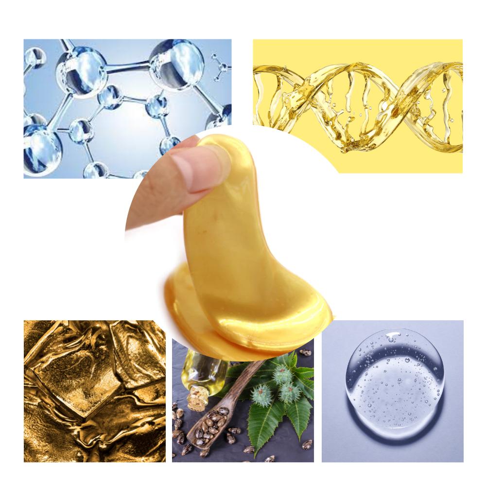 Masque de soin pour les yeux. Solution de collagène à base d'or 24 carats (20 paires de patchs)