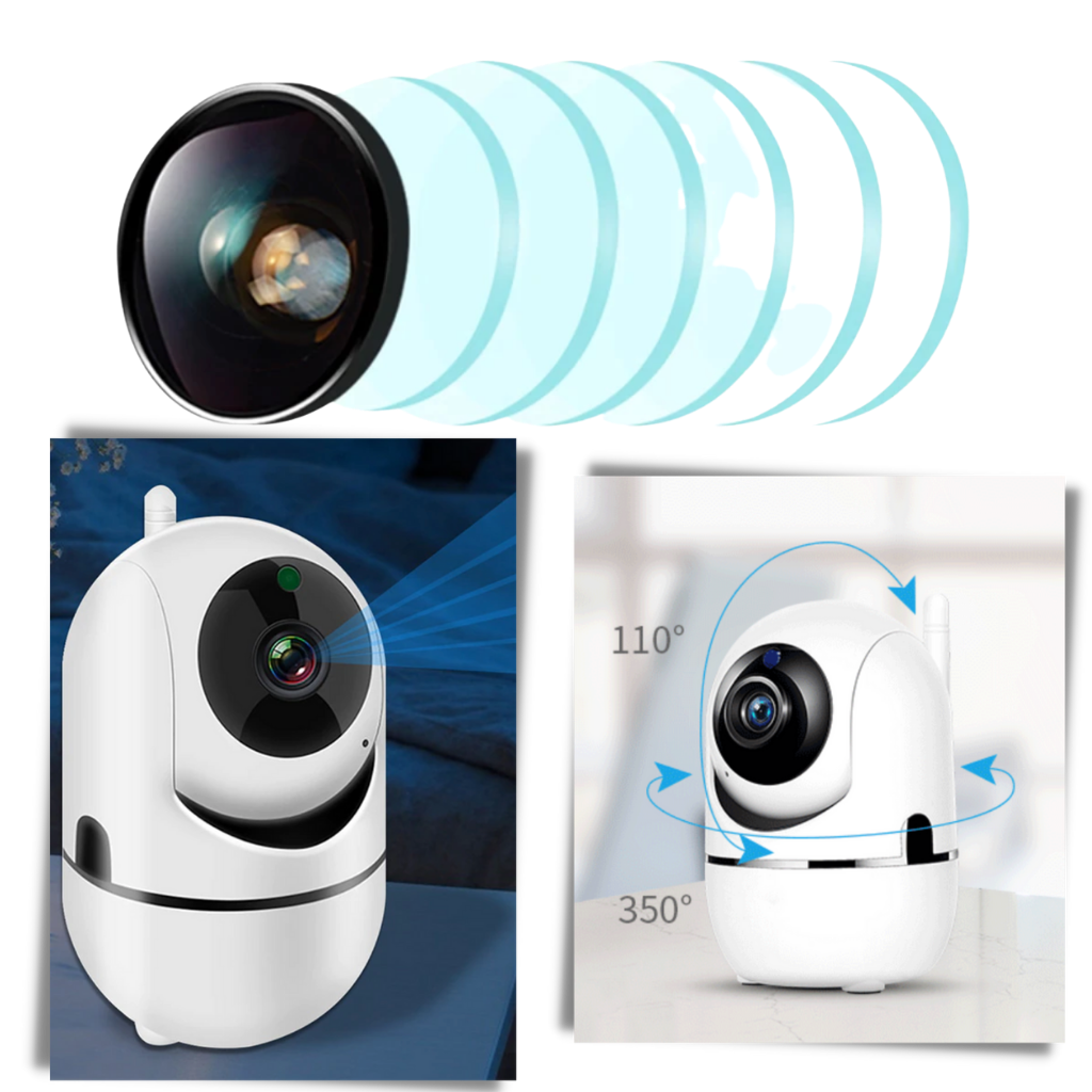 Caméra de sécurité sans fil HD avec détection du son et des mouvements