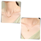 Collier en forme de cœur à quatre feuilles