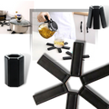Support de récipients pliable et hexagonal
