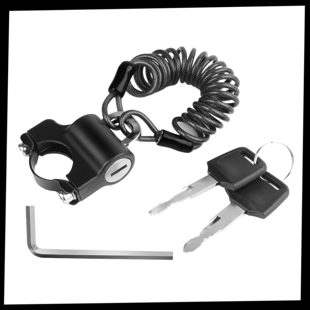 Verrou antivol pour casque de moto