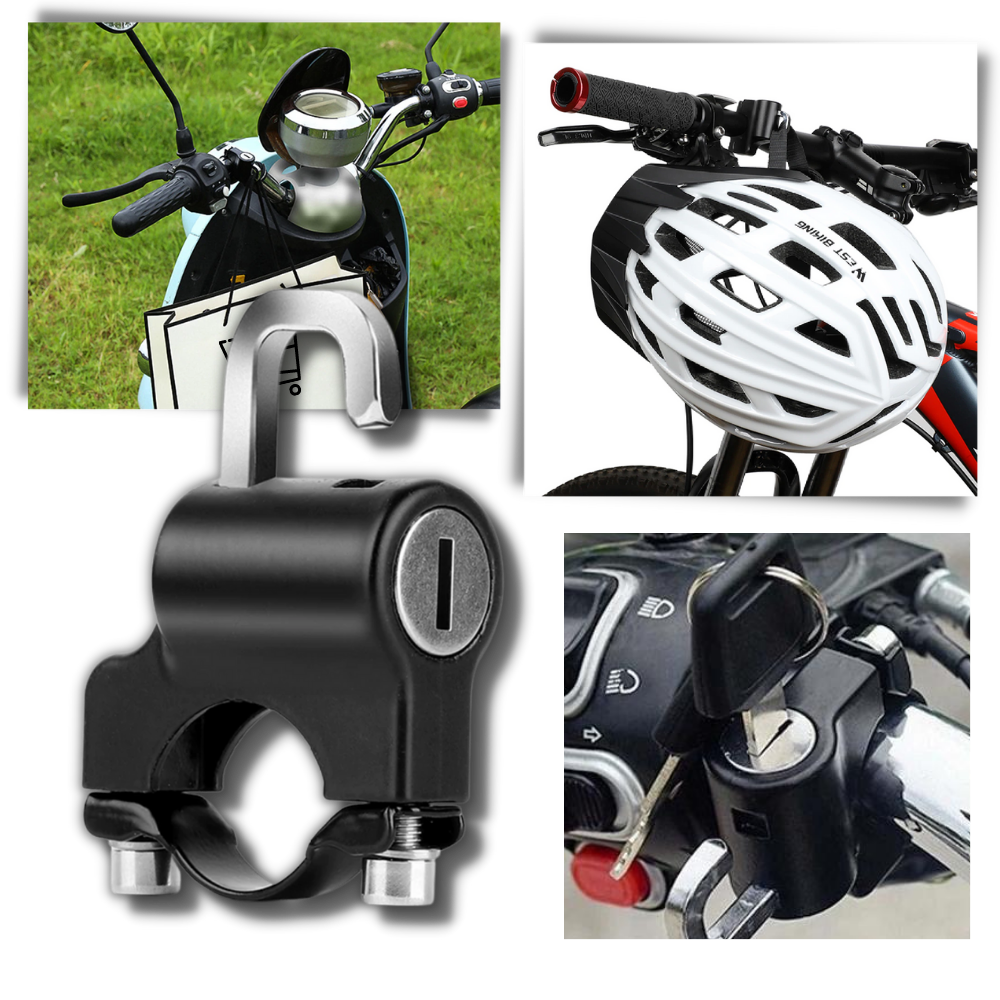 Verrou antivol pour casque de moto