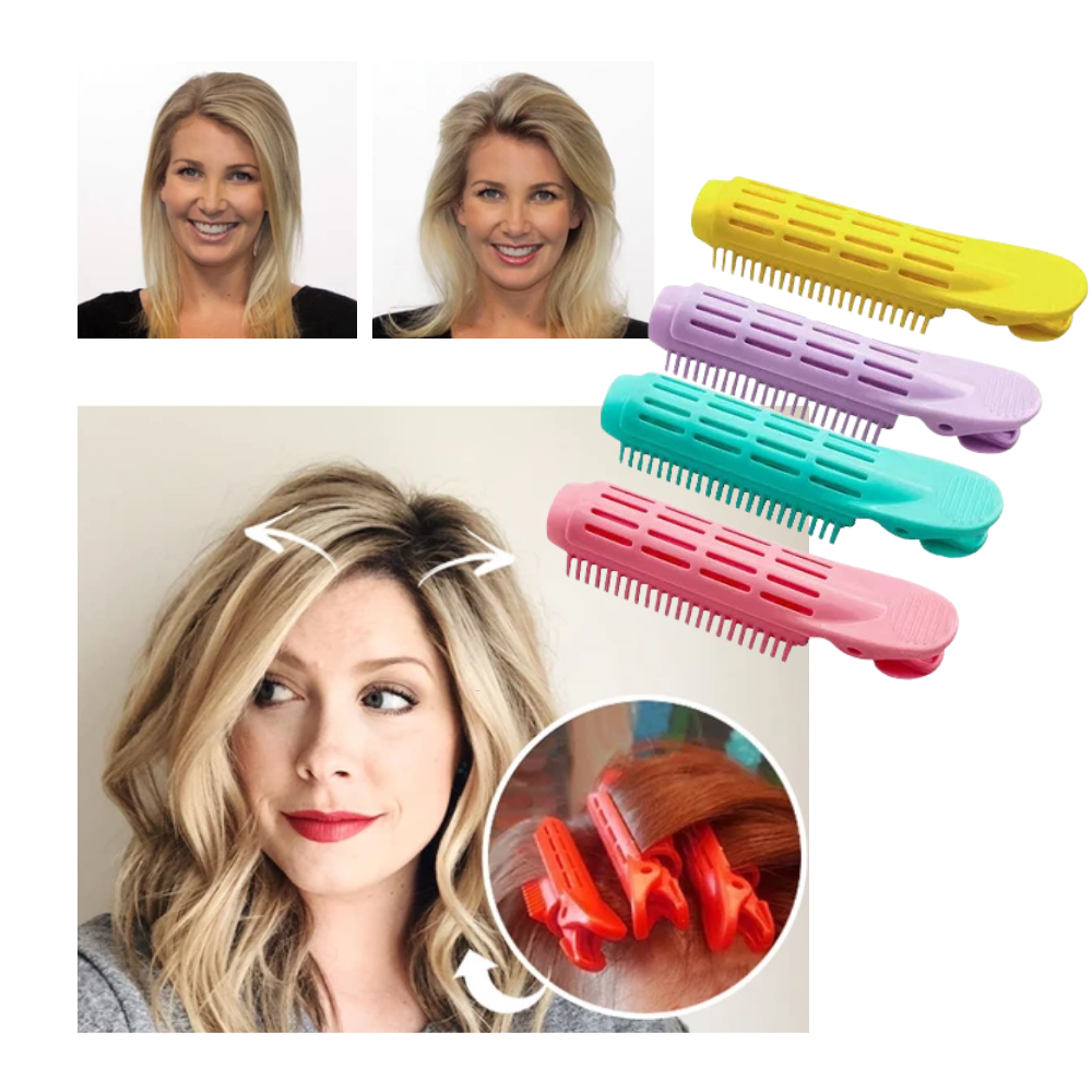 Lot de 4 pinces de voluminisation instantanée pour les cheveux