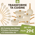 🔥 OFFRE LIMITÉE : 9 Casseroles + 13 Ustensiles Offerts – Derniers Stocks !