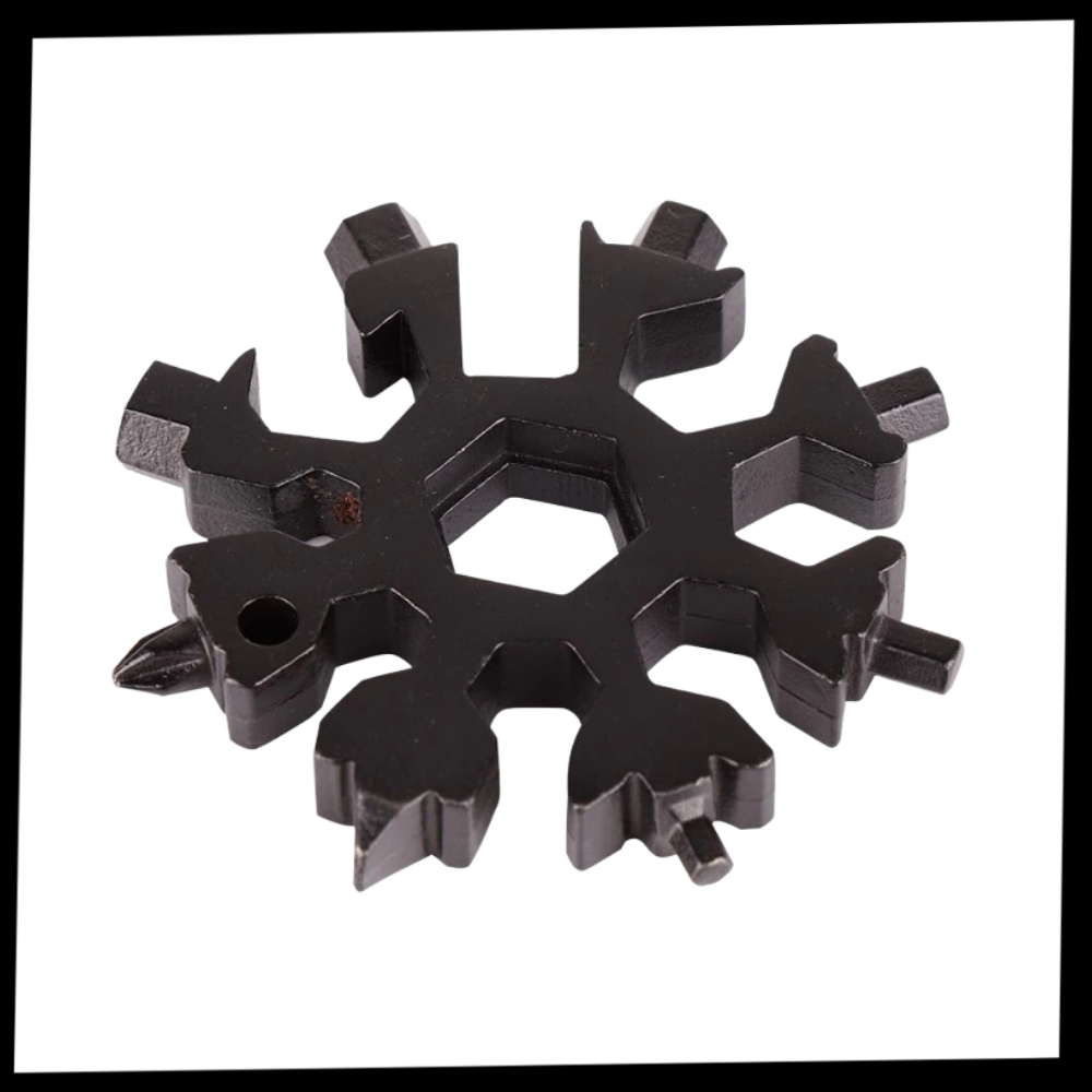 Outil Flocon de neige multifonctionnel 18-en-1 en acier inoxydable