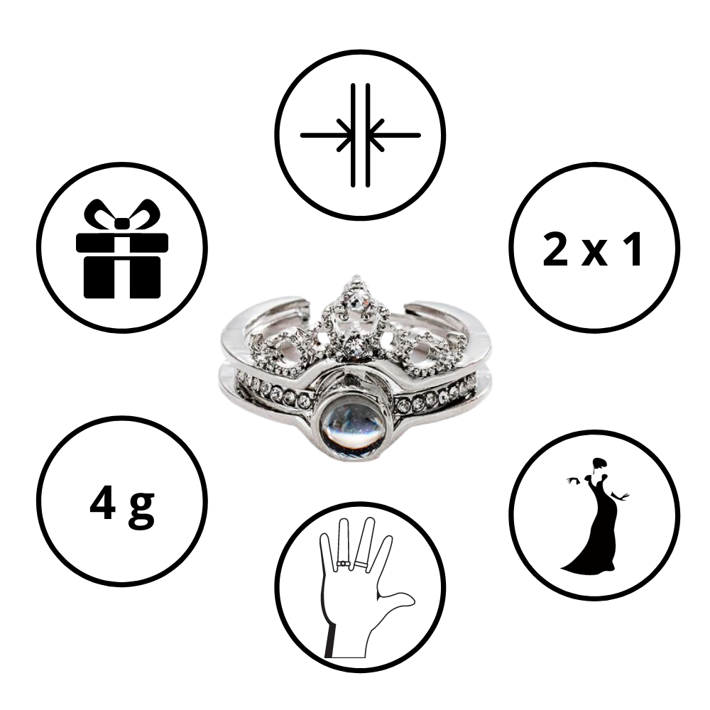 Belle bague "Je t'aime" en 100 langues
