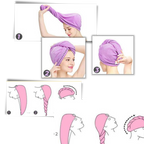 Serviette pour cheveux à séchage instantané