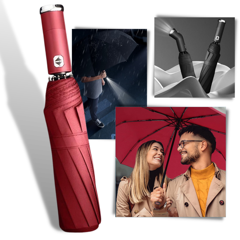 Parapluie à LED résistant au vent pour la pluie et le soleil