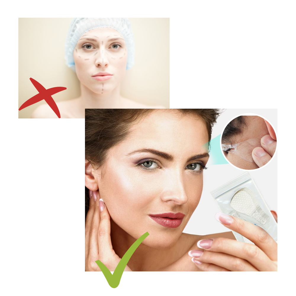 Autocollants invisibles pour le lifting du visage