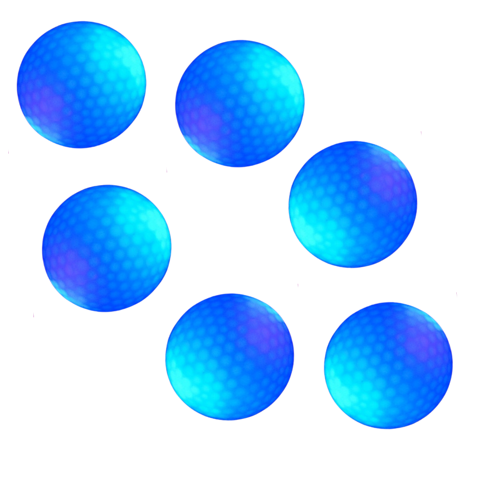 Lot de 6 balles de golf lumineuses à LED