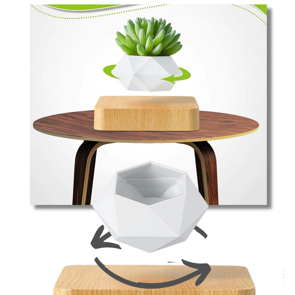 Pot à plante flottant en lévitation