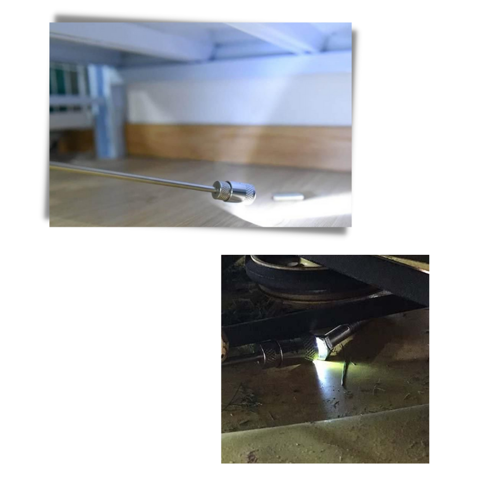 Outil de ramassage magnétique rétractable avec LED
