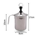 Mousseur manuel en acier inoxydable 400 ml