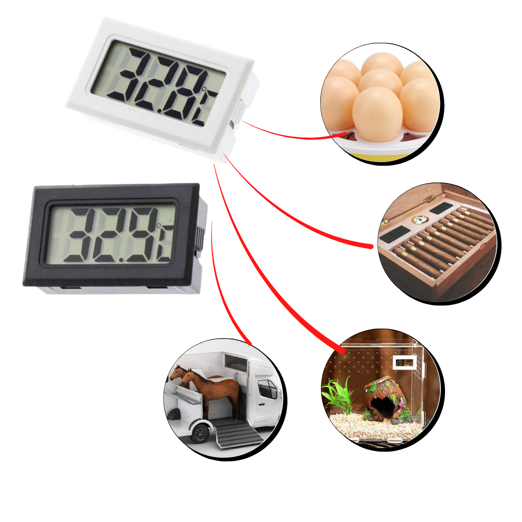 Mini thermomètre hygromètre digital LCD