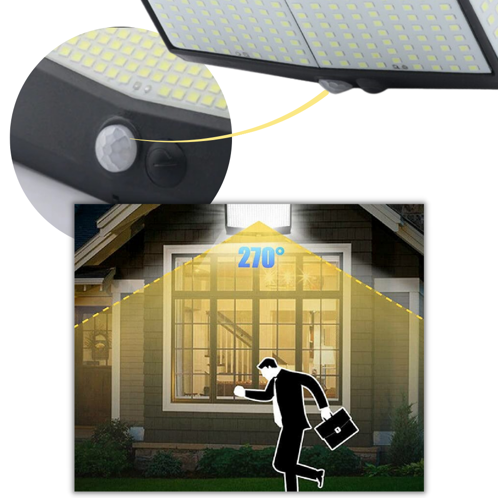 Lampe solaire d'extérieure 468 LED