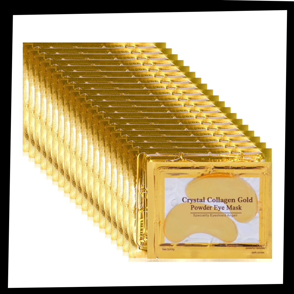 Masque de soin pour les yeux. Solution de collagène à base d'or 24 carats (20 paires de patchs)
