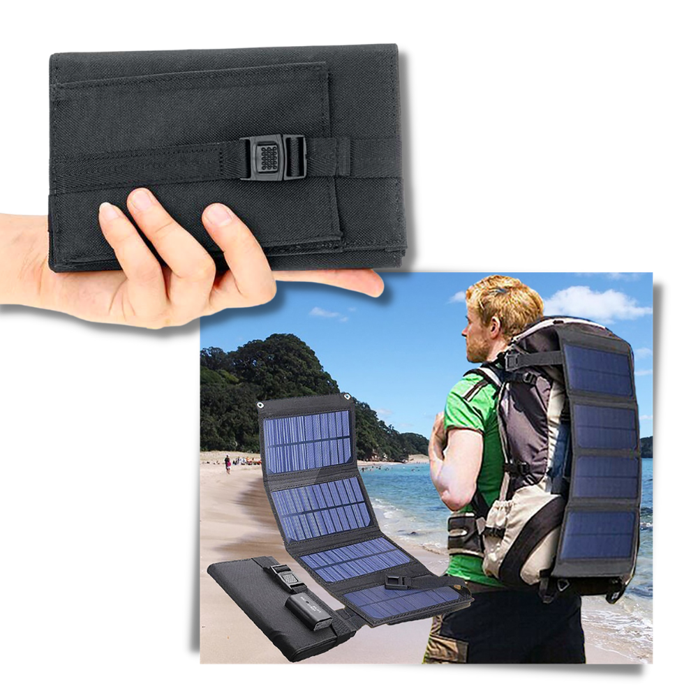 Chargeur portable à panneau solaire avec port USB