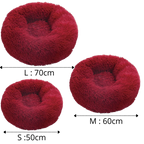 Lit en peluche en forme de donut pour animaux de compagnie