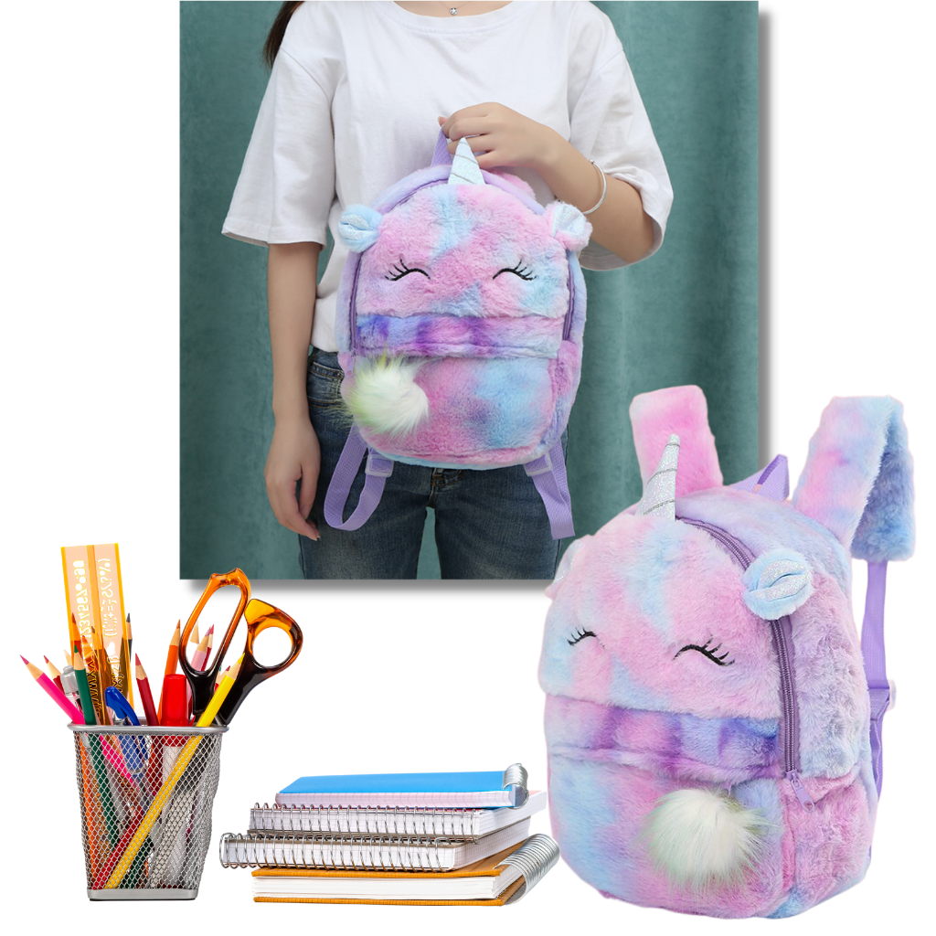 Sac à dos de Licorne en peluche pour filles
