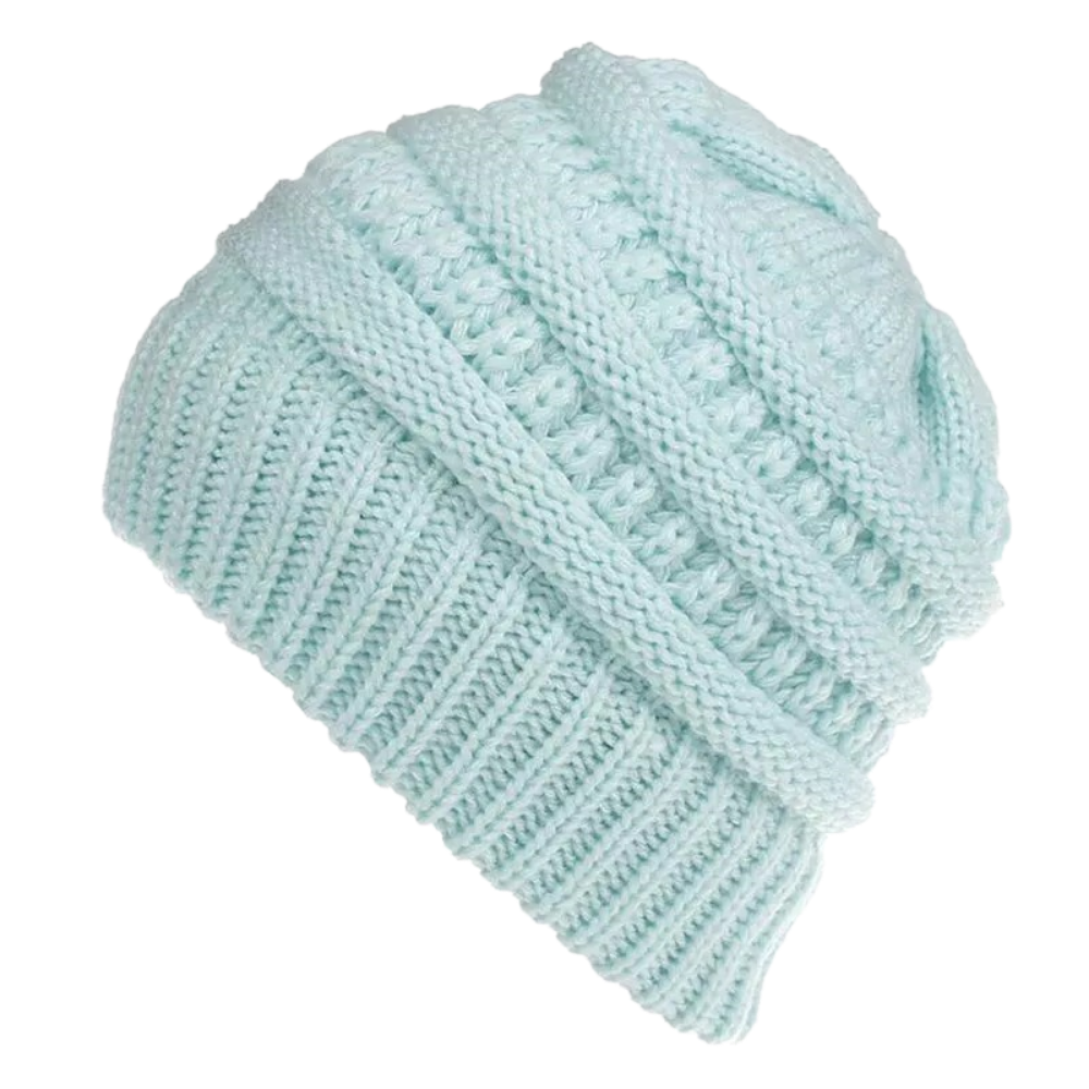 Bonnet à trou pour queue de cheval et chignon