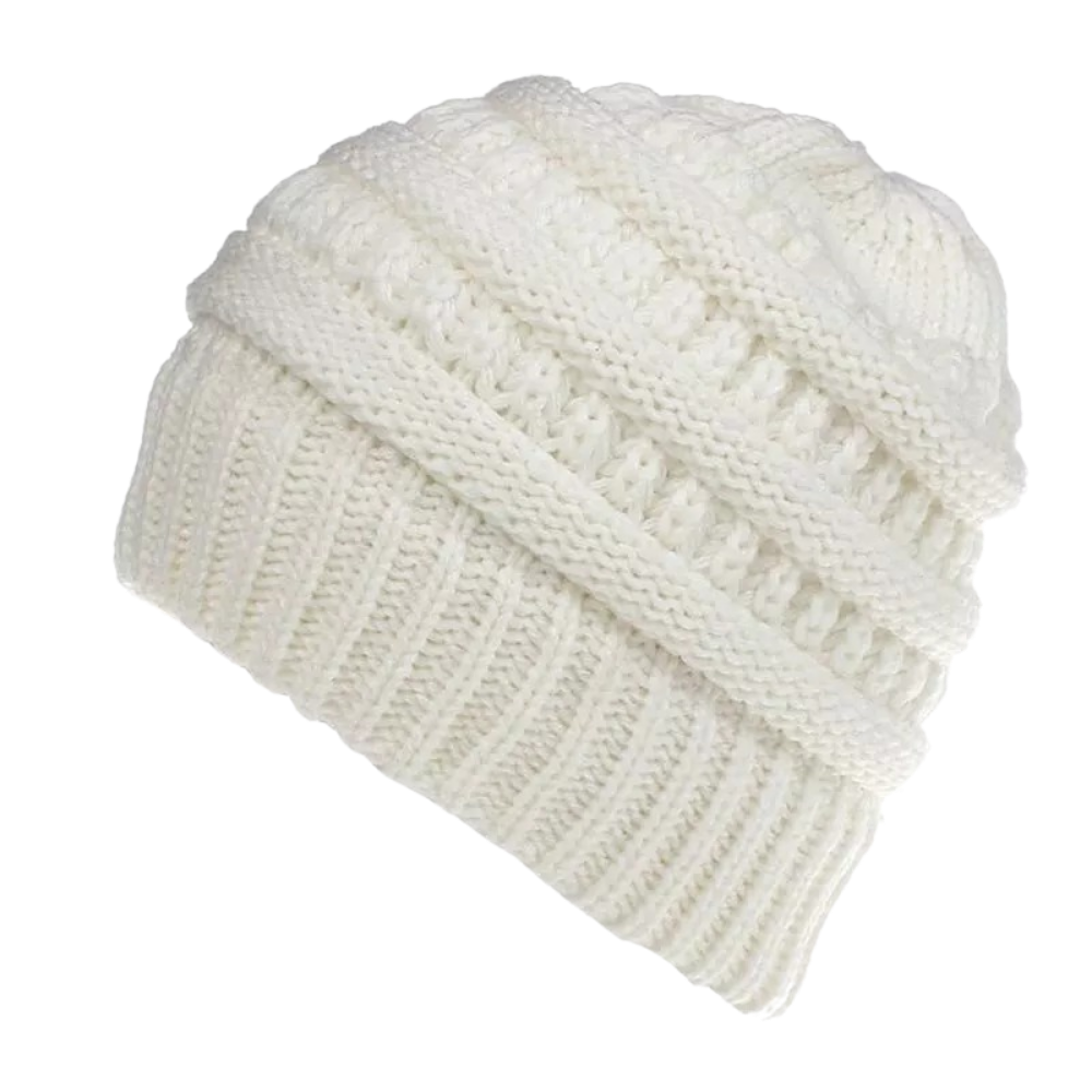 Bonnet à trou pour queue de cheval et chignon