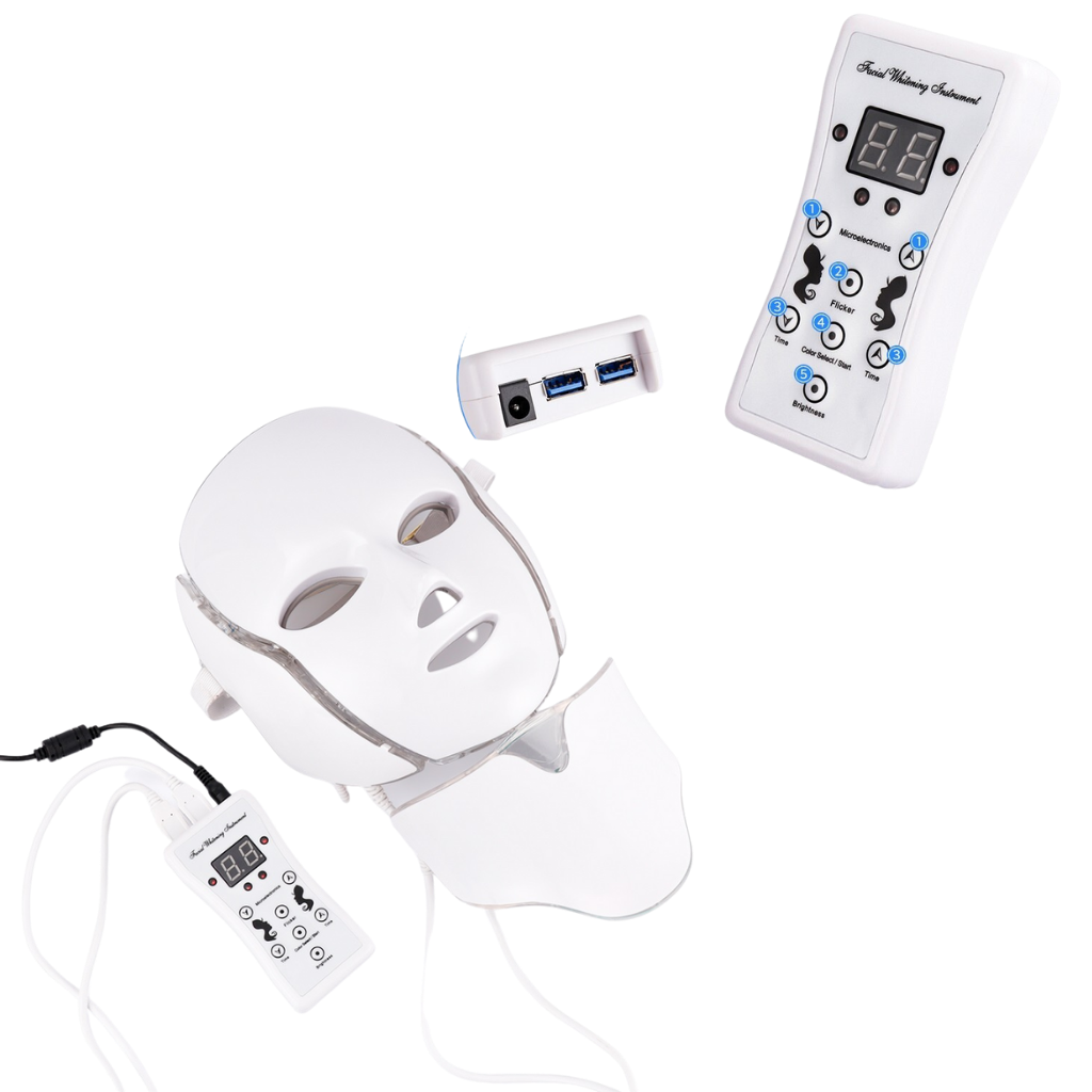 Masque professionnel de luminothérapie à LED